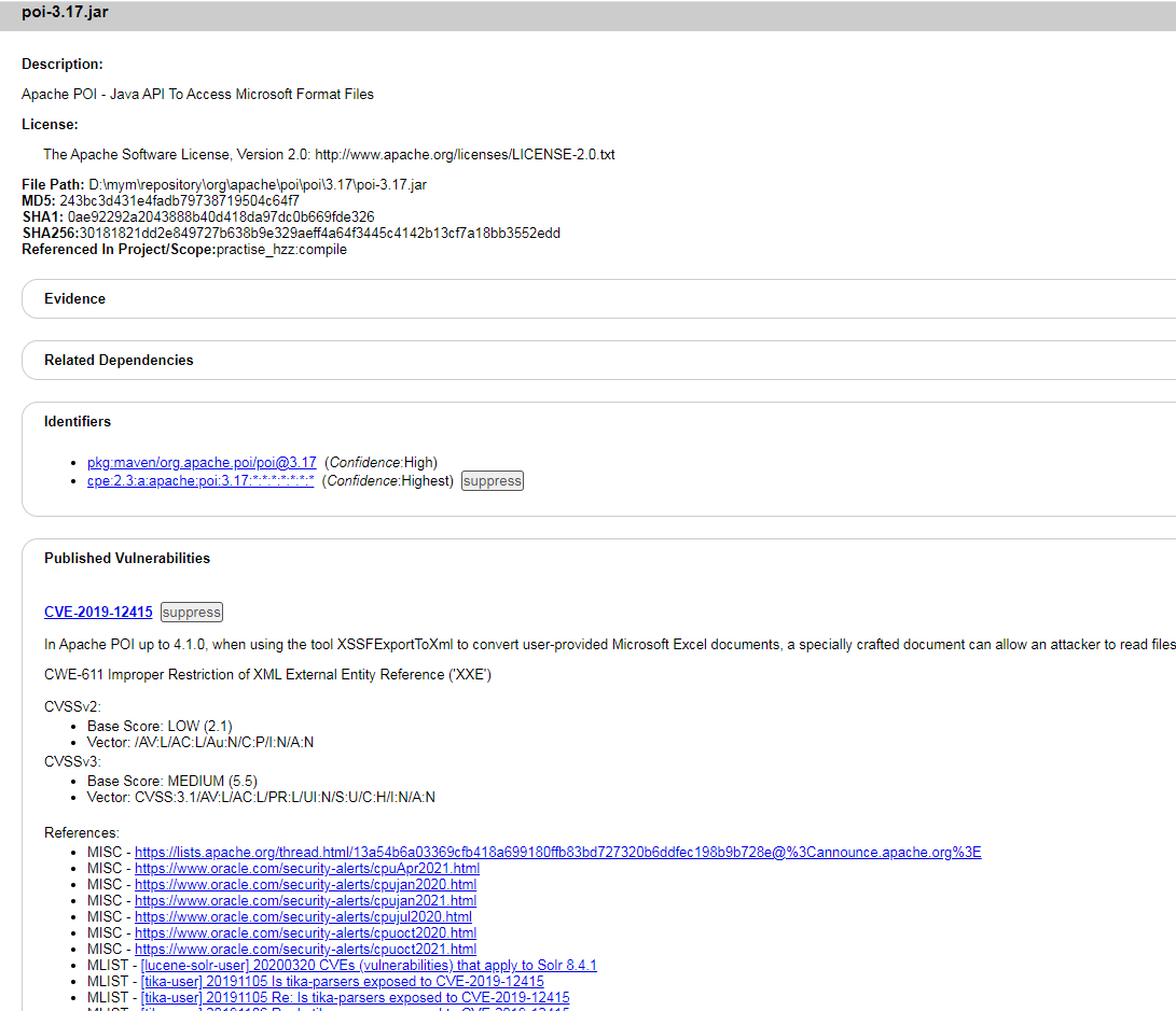 Use of dependency check tool - Programmer Sought