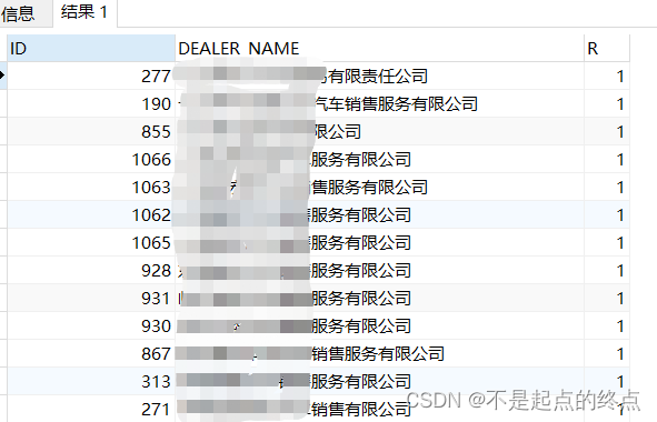 oracle分组排序取第一条数据