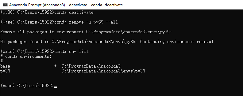 Anaconda中Python虚拟环境的创建、使用与删除