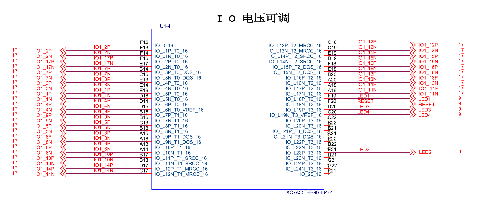 对应开发板I/O
