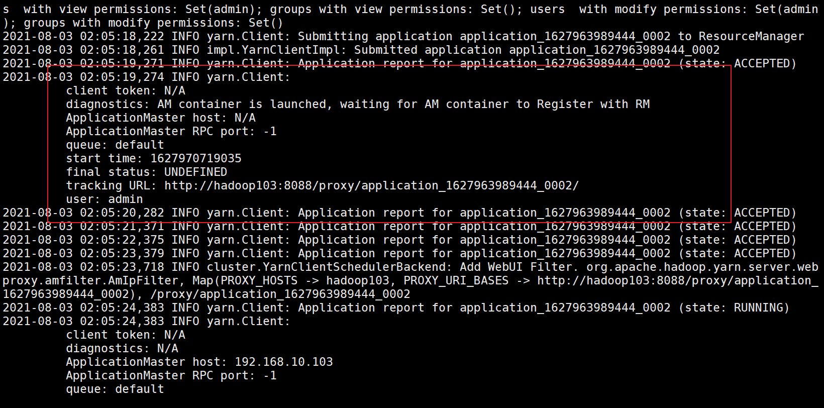 spark Yarn模式运行报错：Connecting to ResourceManager at /0.0.0.08032_spark 0