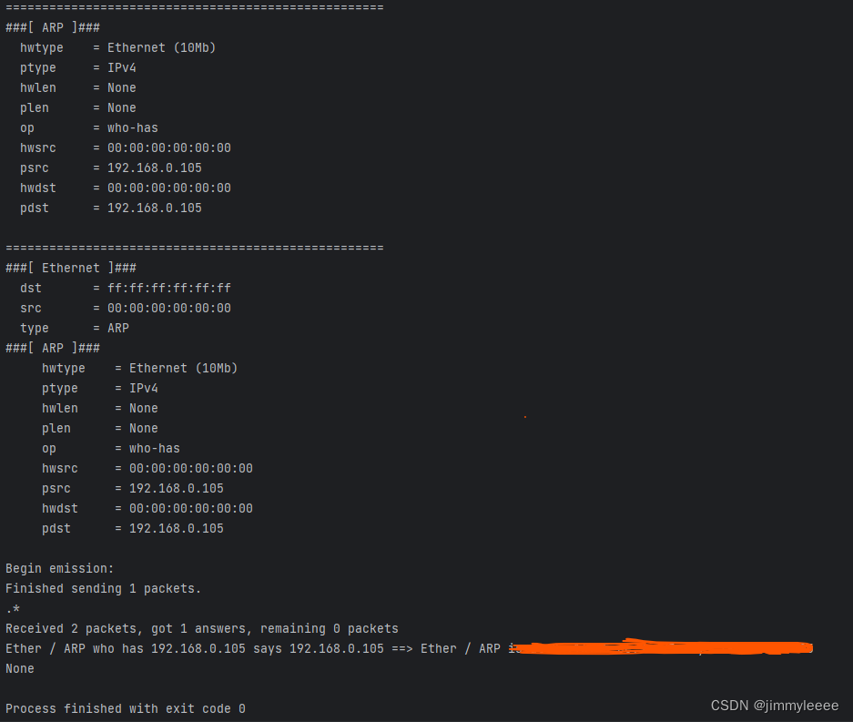 scapy No such device exists (No such device exists)