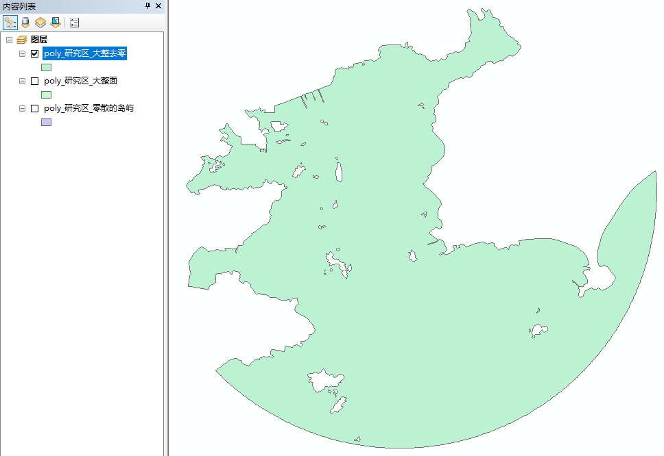 ArcGIS笔记6_绘制中间镂空的面要素、面要素抠洞