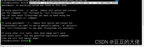 guestmount:no operating system was found on this disk在这里插入图片描述