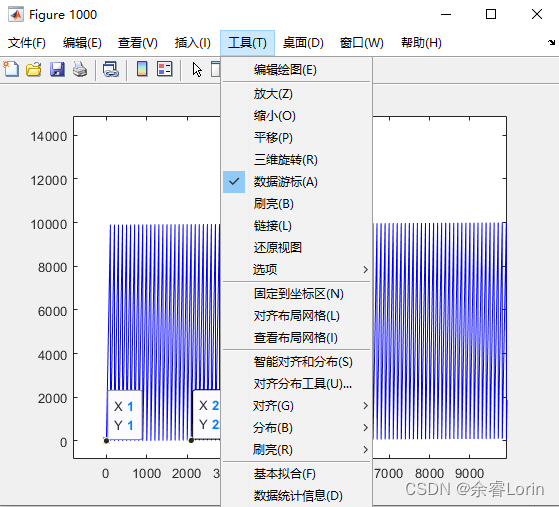 matlab画图添加坐标点 （数据游标）