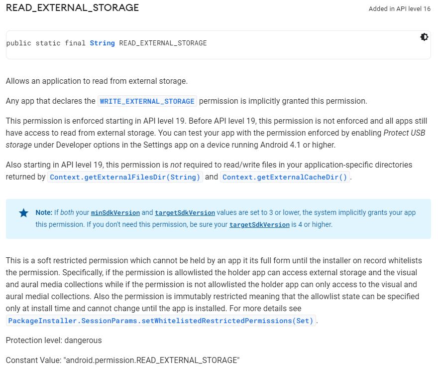 Android入门教程内部存储/外部存储权限篇_android internal storage permissionCSDN博客