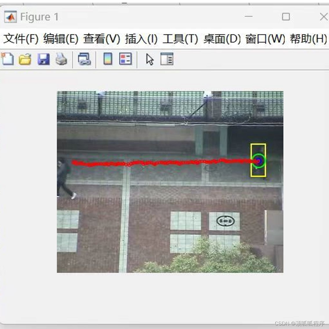 17基于matlab卡尔曼滤波的行人跟踪算法，并给出算法估计误差结果，判断算法的跟踪精确性，程序已调通，可直接运行，基于MATLAB平台，可直接拍下。