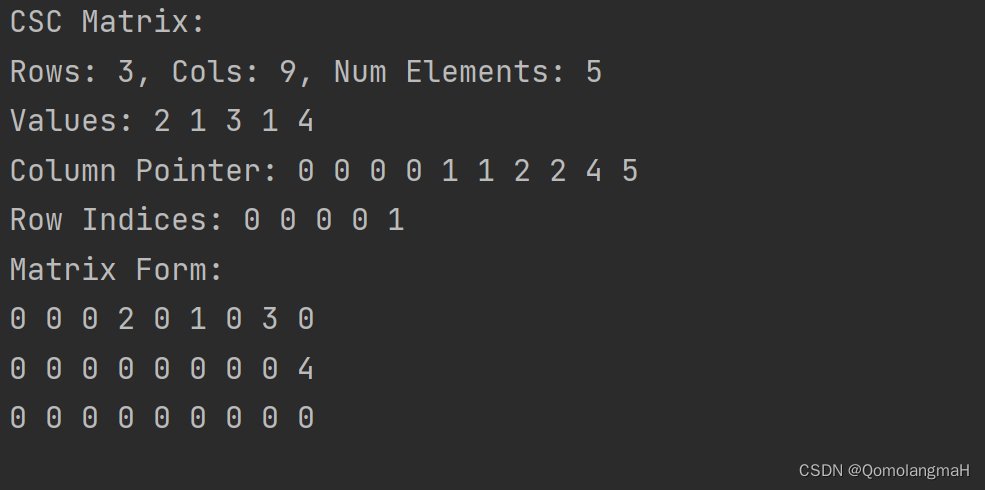 【数据结构】数组和字符串（六）：特殊矩阵的压缩存储：稀疏矩阵——压缩稀疏列（Compressed Sparse Column,CSC）
