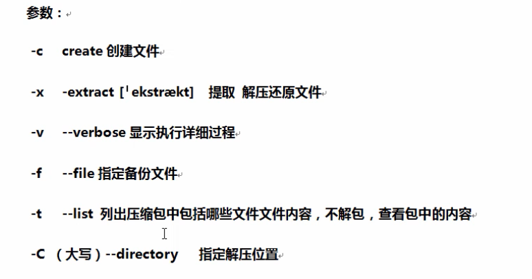 解压缩 tar命令详解