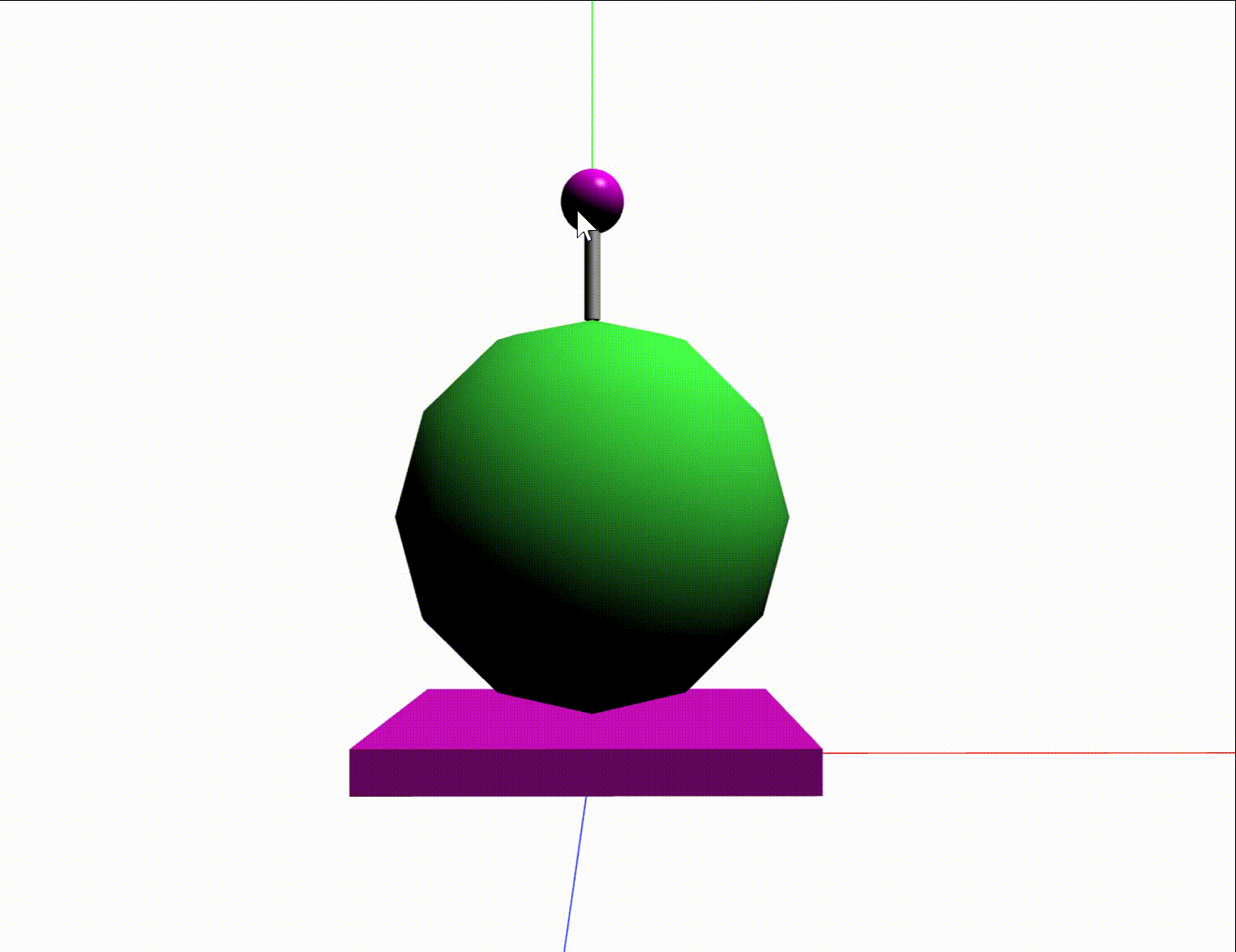 threejs限制物体在一个球形上面移动