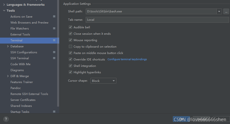 goland terminal设置方式