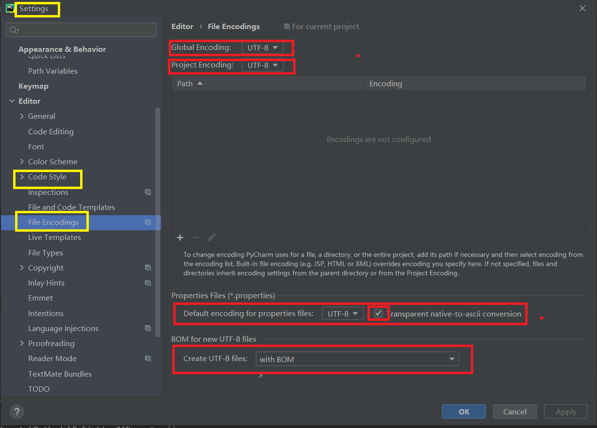 File and Encoding