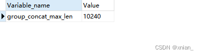 mysql 查询的字段值太长显示不全 group_concat