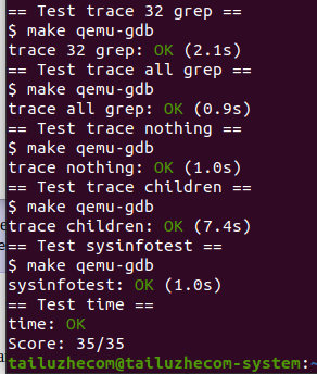 mit6.s081 lab2 System calls