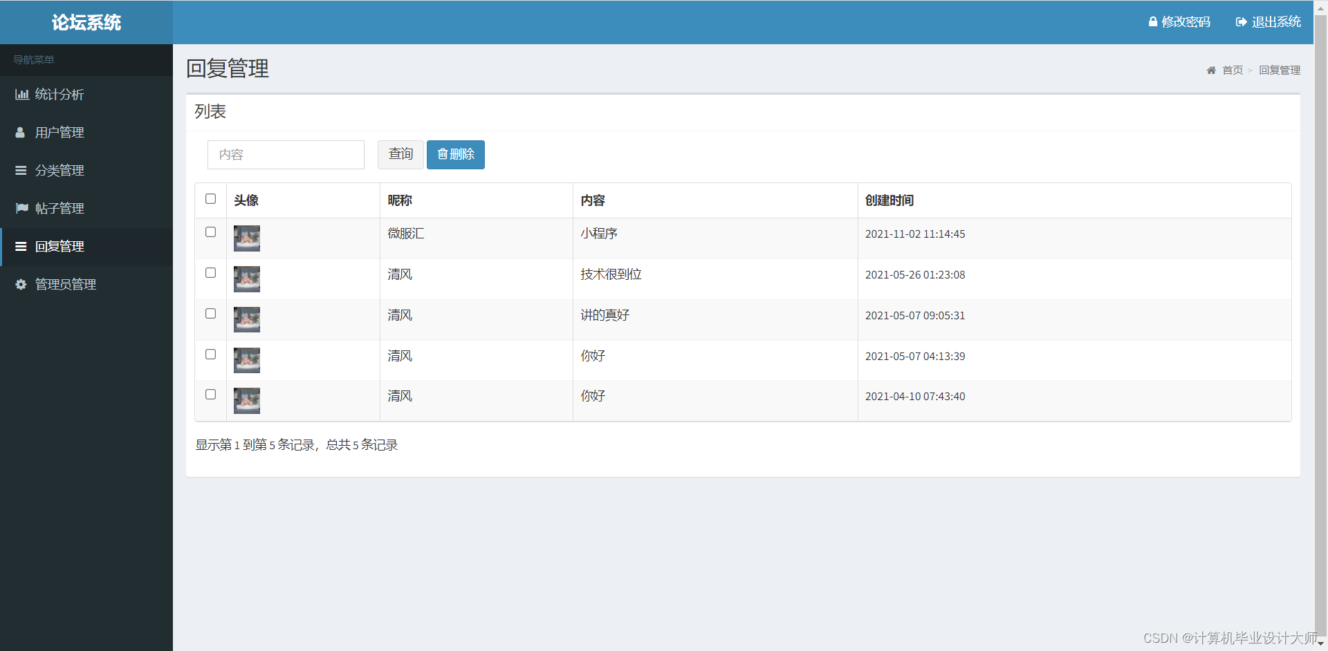 javaweb论坛网站源码