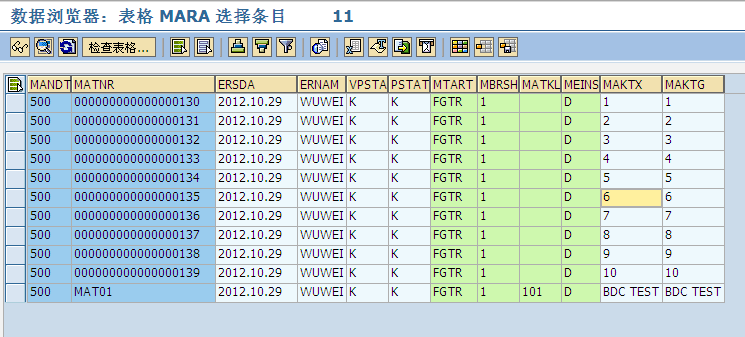 SAP 录屏BDC实例