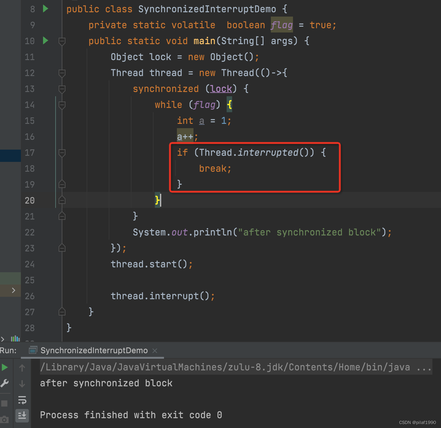 聊一聊Java中的线程中断_java thread destroyCSDN博客