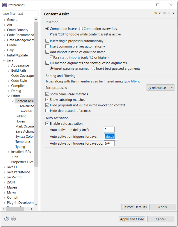 Eclipse 代码无法自动提示和补全_eclipse没有提示和自动补全CSDN博客