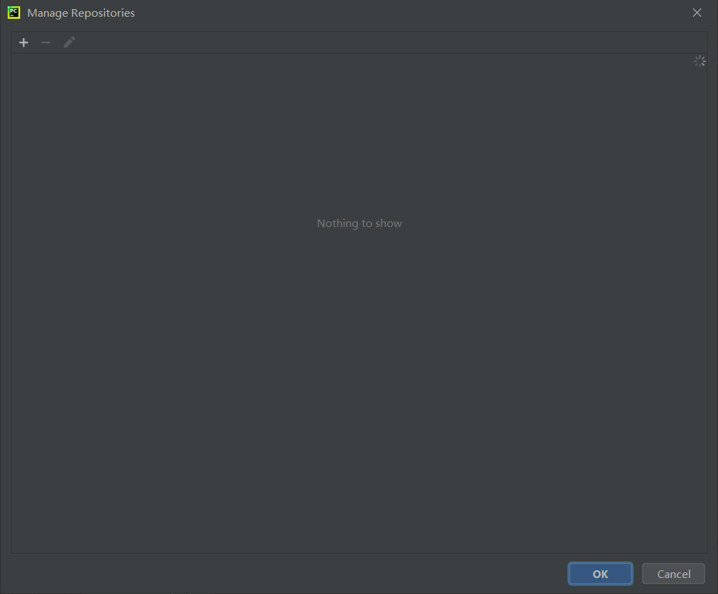 解决PyCharm中的Manage Repositories为空