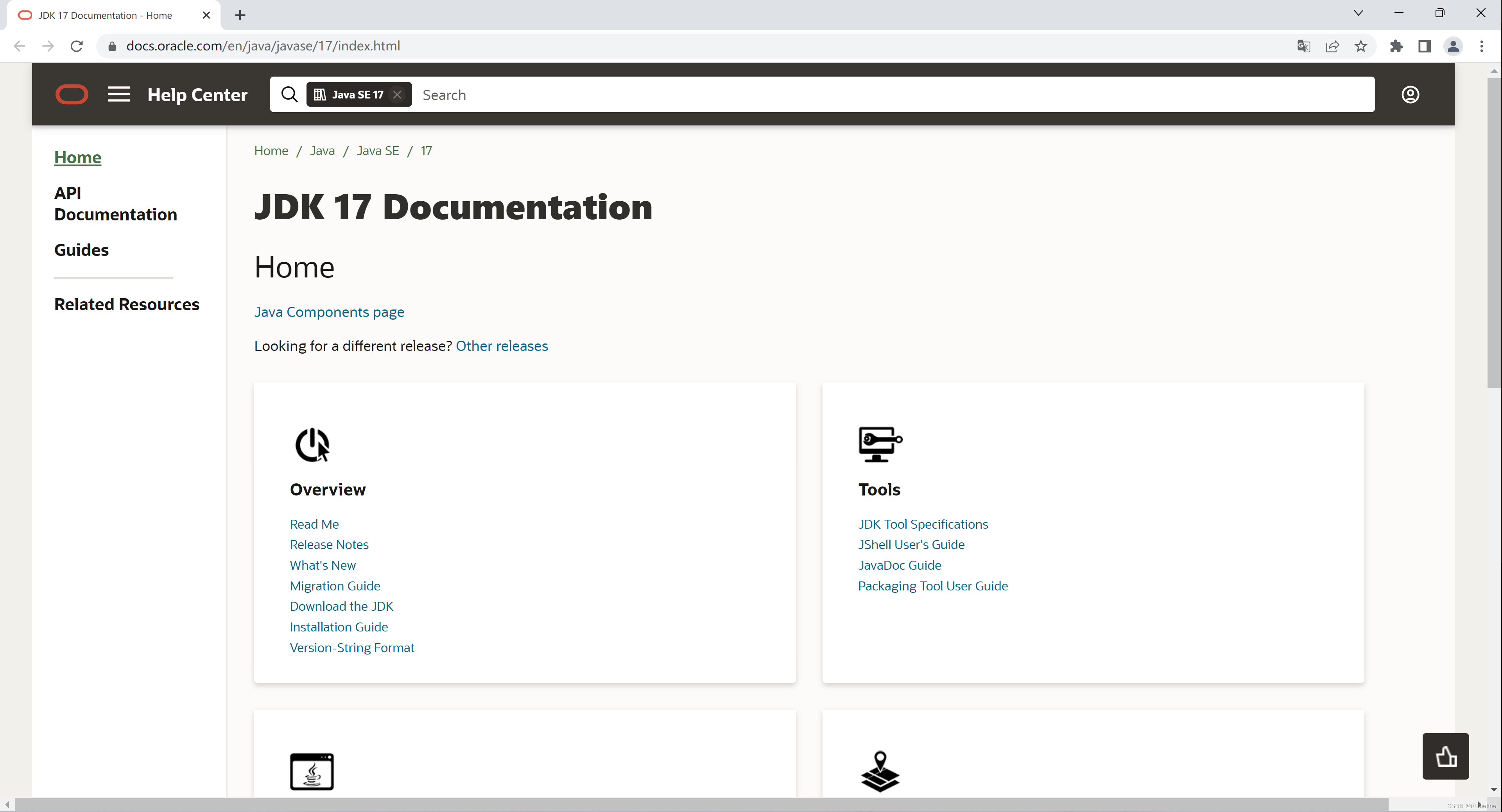 Java17官网文档