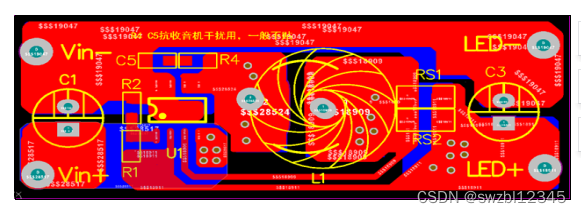 同步整流 降压恒流 输入4-40V 功率可达40W 电流3.6A 原理图