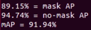 口罩数据mAP结果