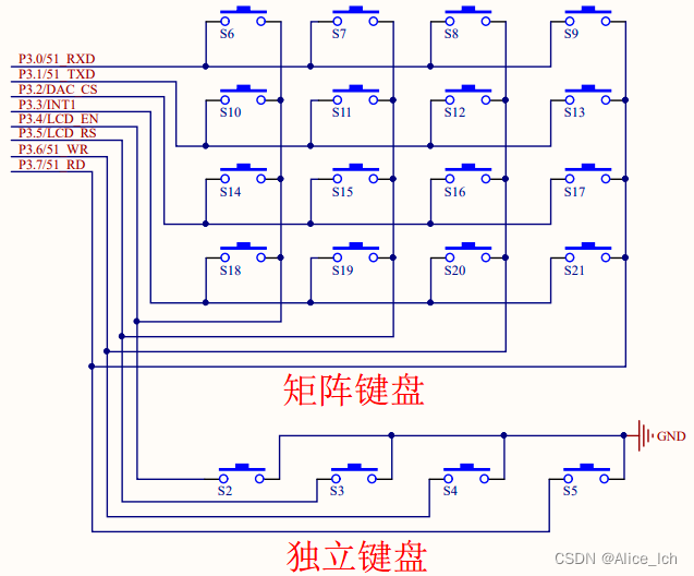 51单片机<span style='color:red;'>练习</span>：<span style='color:red;'>矩阵</span>按键篇