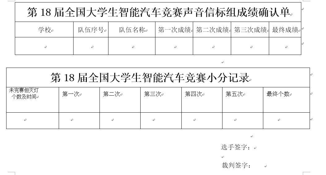 ▲ Figure 1.4.5 Competition score record form