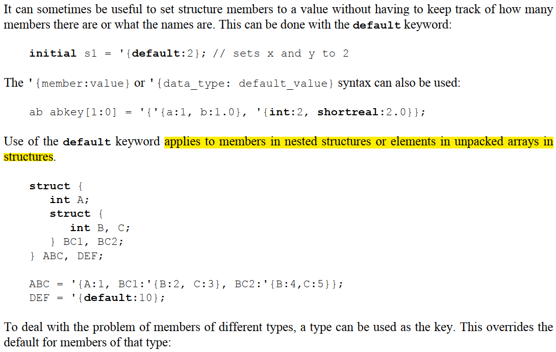 verilog assignment pattern