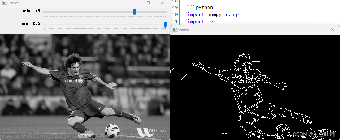 【OpenCV-Python】教程：3-7 Canny边缘检测