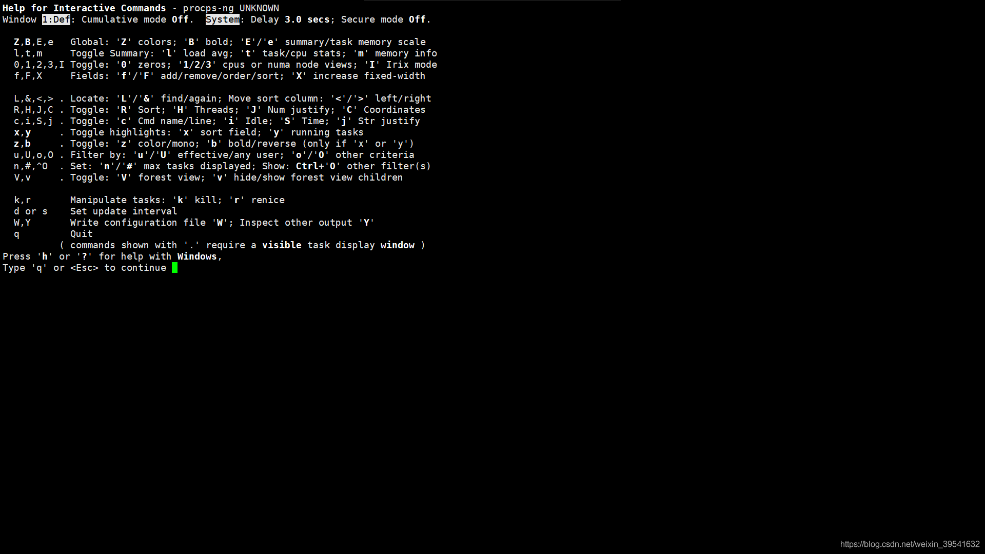【Command】top 命令_top命令command-CSDN博客