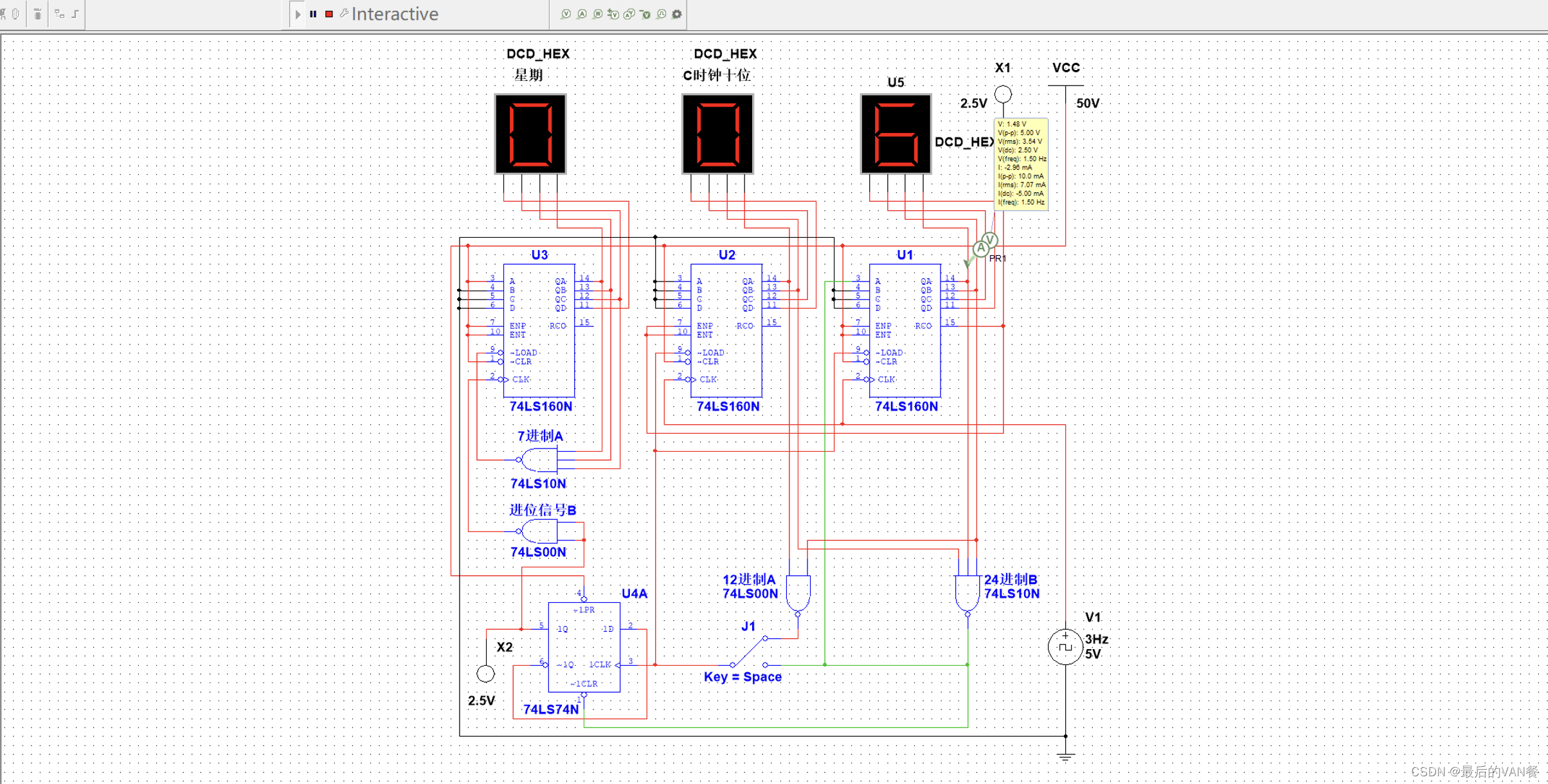 【Multisim14】运行10版本文件时数码管一直显示为0的问题