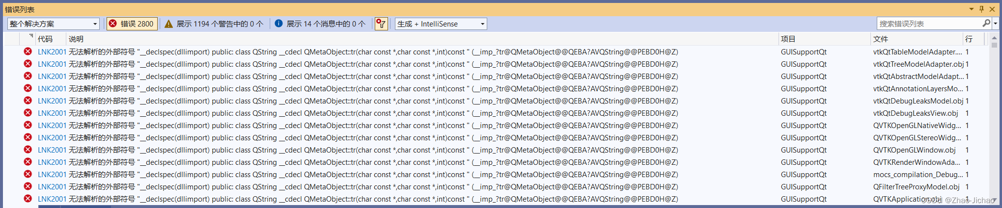 【Visual Studio】在 Windows 上使用 Visual Studio 配合 Qt 构建 VTK