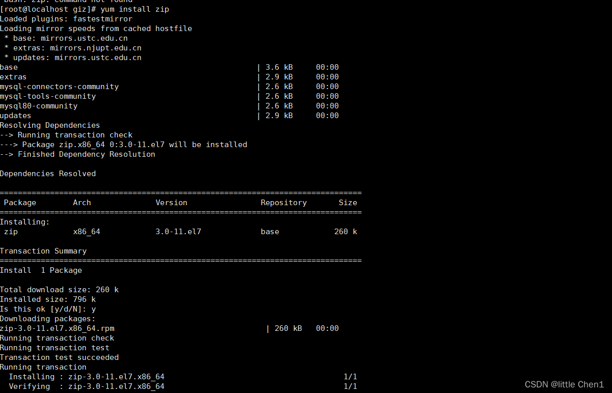 Linux 使用zip命令报错：-bash: zip: command not found-CSDN博客