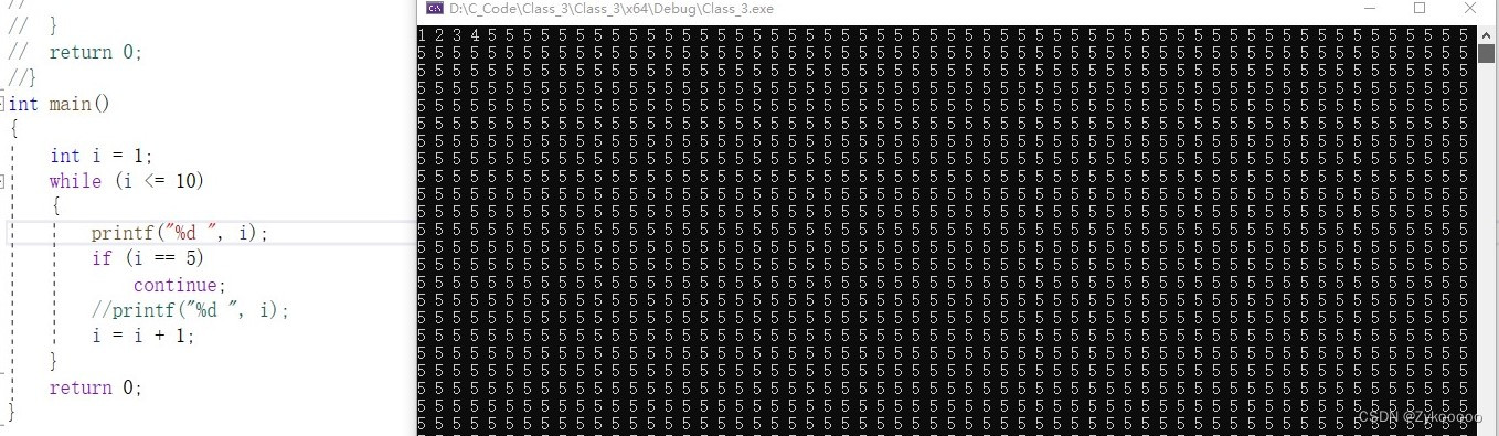 C语言 while语句中的break与continue
