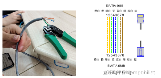 制作完成的双绞线图片