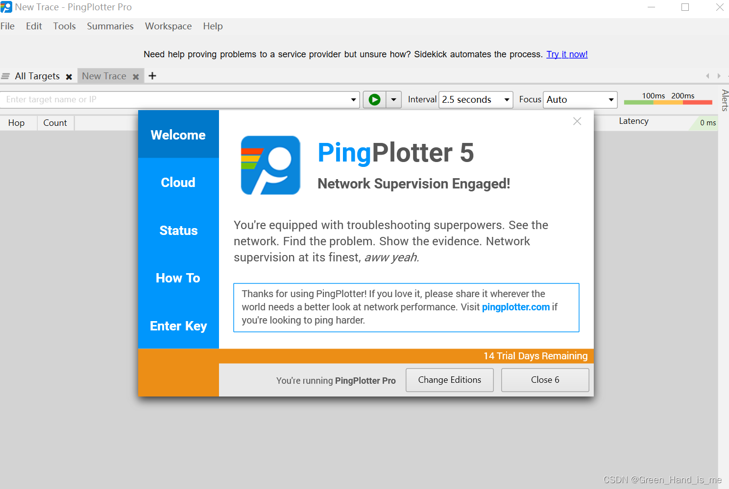 安装及使用PingPlotter-CSDN博客
