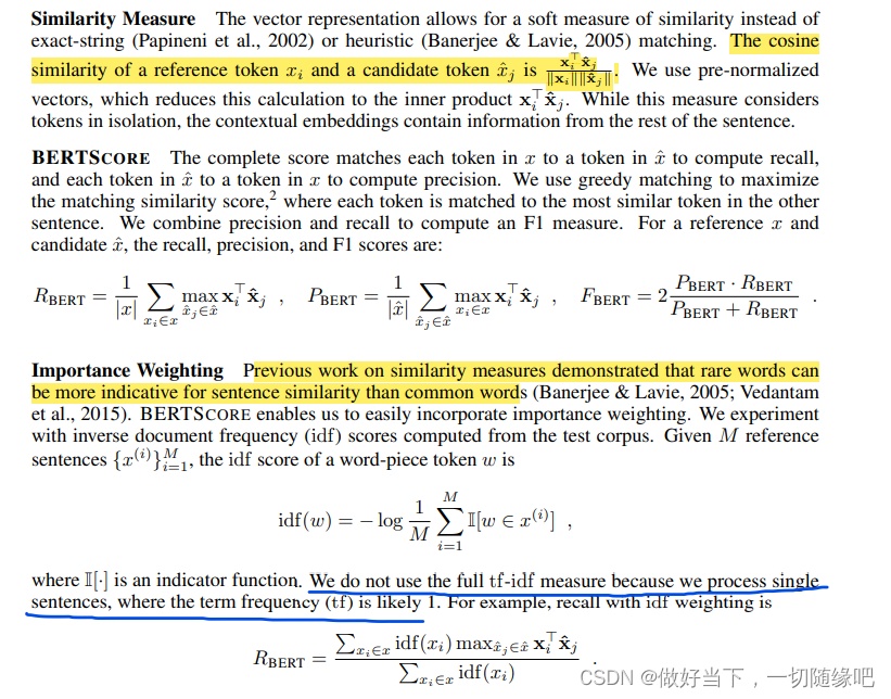 相似度系列-5：语义方法:BERTSCORE: EVALUATING TEXT GENERATION WITH BERT-CSDN博客