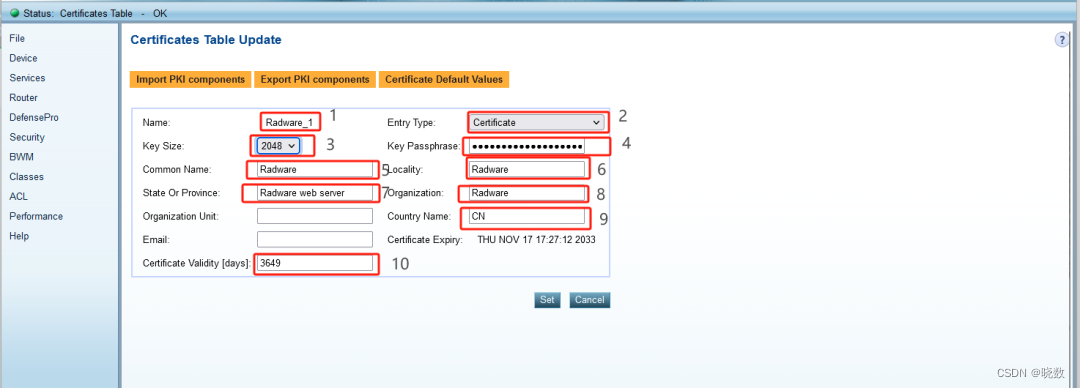Radware Rcap Radware负载均衡-全系列产品证书更新(一)_certificate for vfs cert expired-CSDN博客