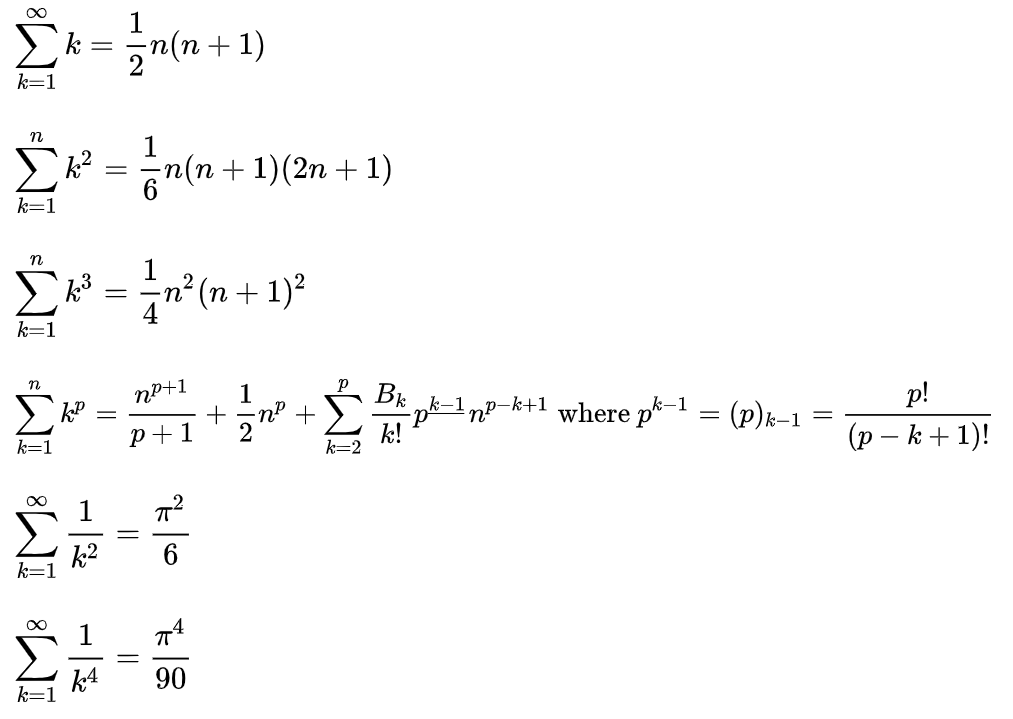 常用求和公式和级数 Anne033的博客 Csdn博客 级数求和公式