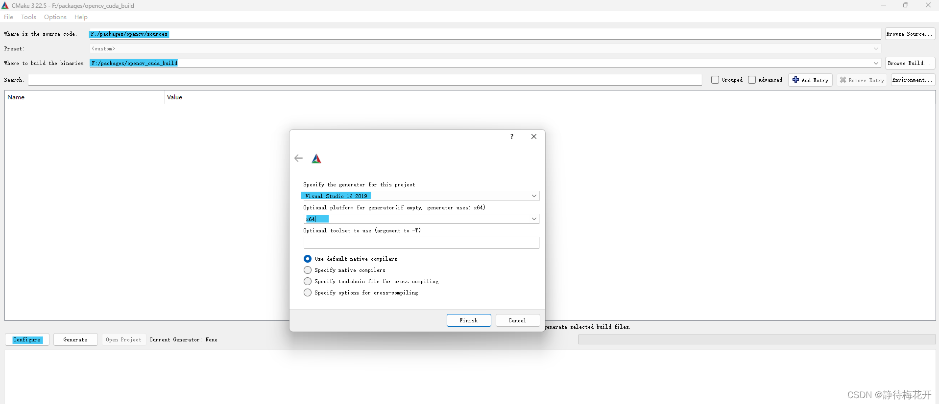 Figure 3 - Configuring CMake