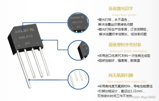 ASEMI-KBL410是什么元器件，kbl410整流桥参数