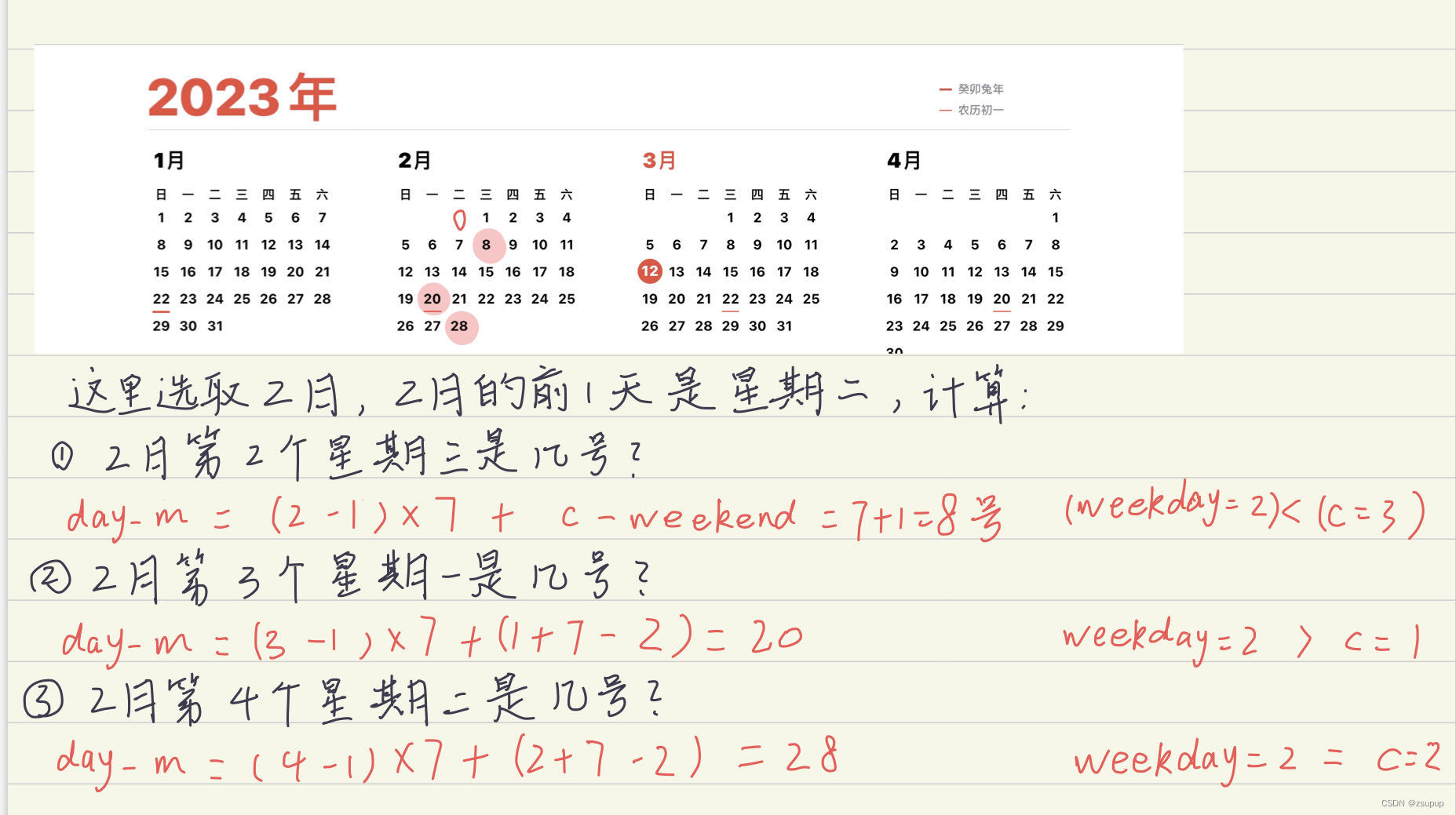 【CCF-CSP】 201503-3 节日 C++