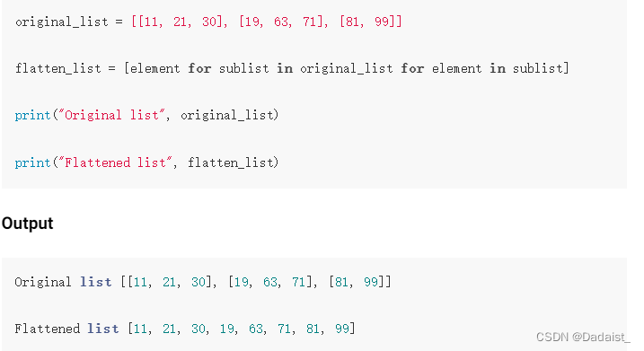 python 二维列表list转 一维数组array_将二维列表变为数列-CSDN博客