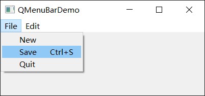 [PyQt5]基本控件20 - 菜单栏QMenuBar