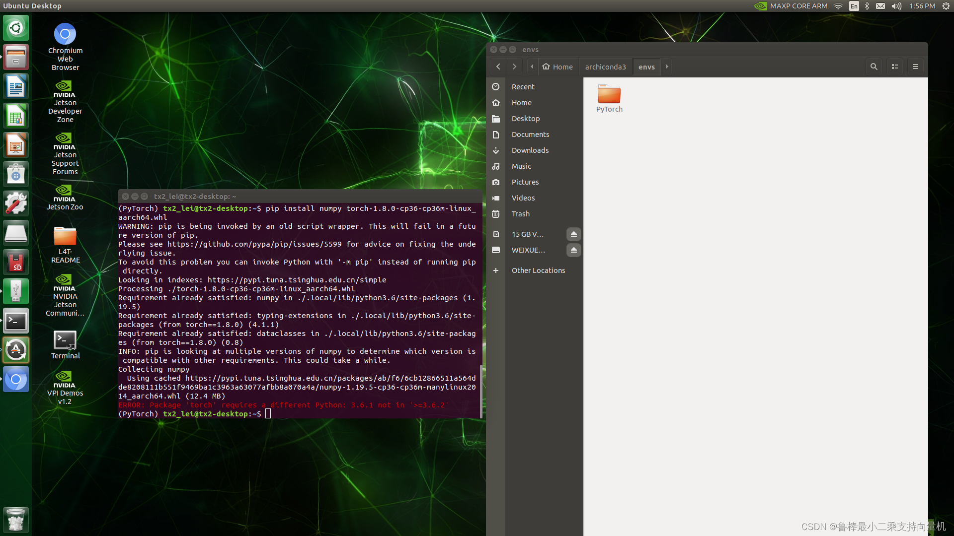 【玩转Jetson TX2 NX】（十）TX2 NX 安装Archiconda3+创建pytorch环境（详细教程+错误解决）