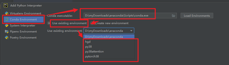 【python】pycharm导入anaconda环境