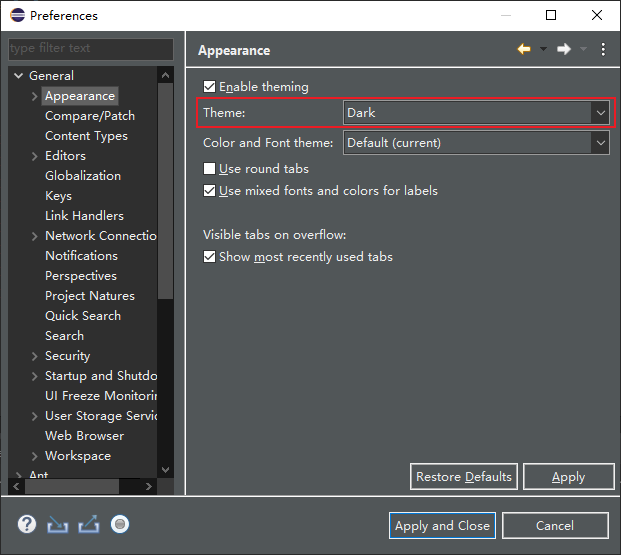 Eclipse的环境设置
